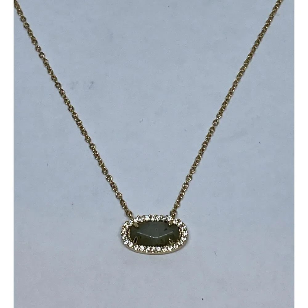 Eliot Danori DN1648TWO Pavé & Stone Pendant Necklace 16" + 1" MSRP $95 NM195
